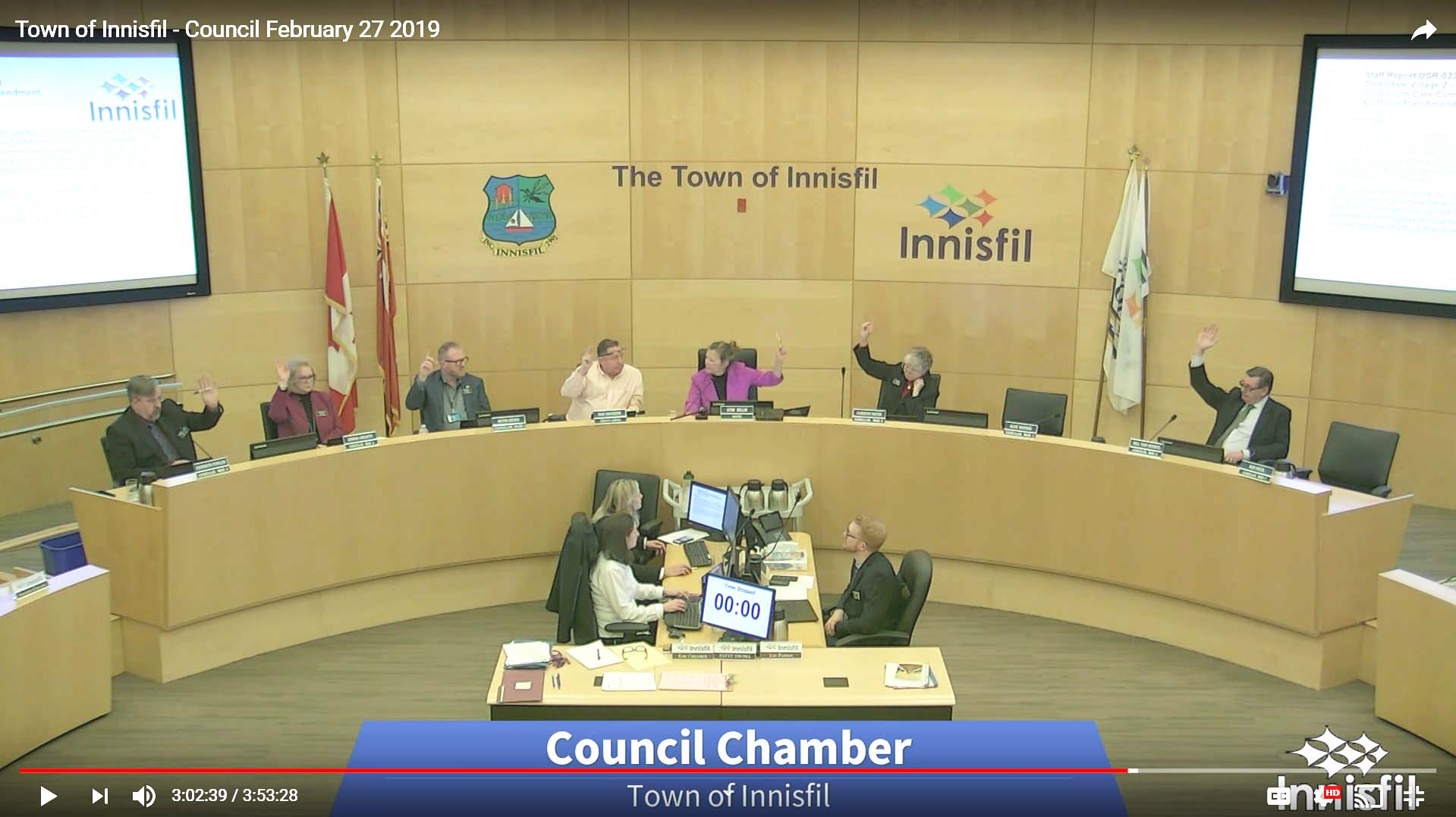 Town of Innisfil council chamber